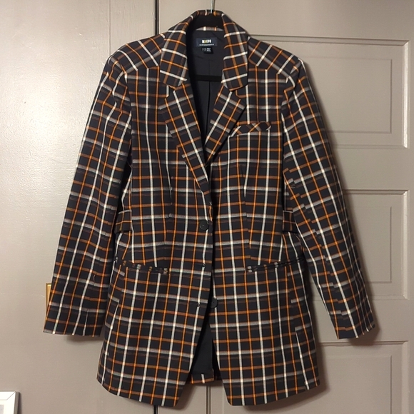 Maeve Oversized Plaid Equestrian Blazer - Picture 5 of 9